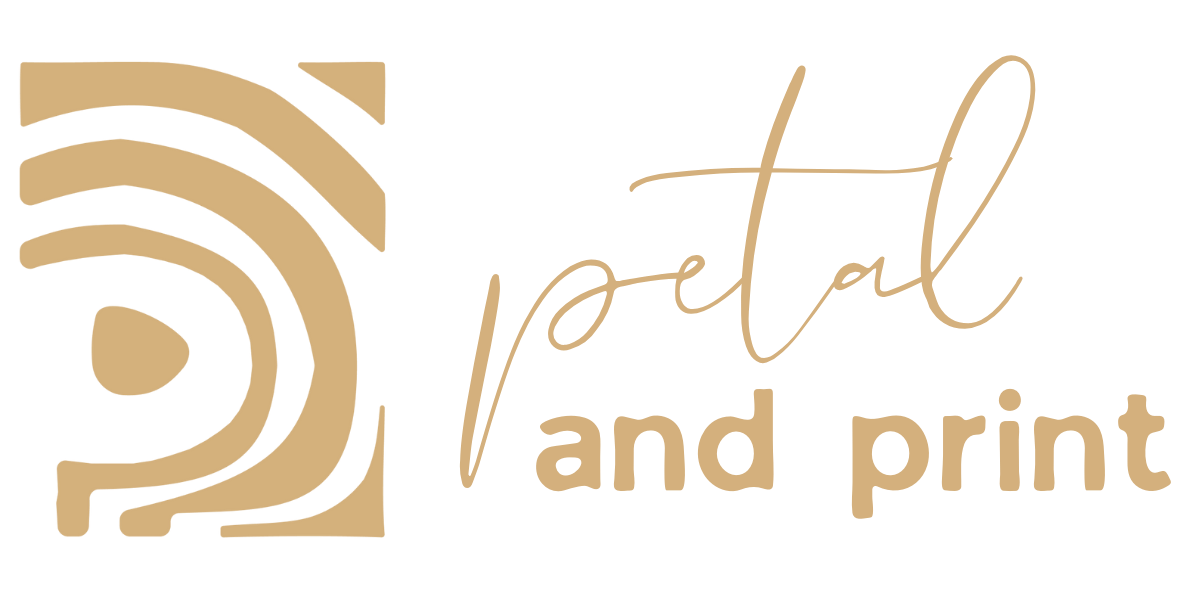Petal and Print Event Signage Logo
